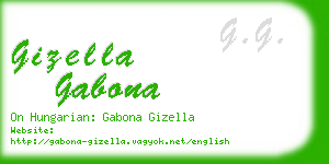 gizella gabona business card